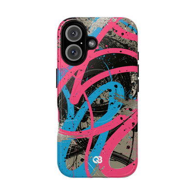 Cyber Splatter Flow · Tough 2.0 Magnetic Phone Case for iPhone · Pink