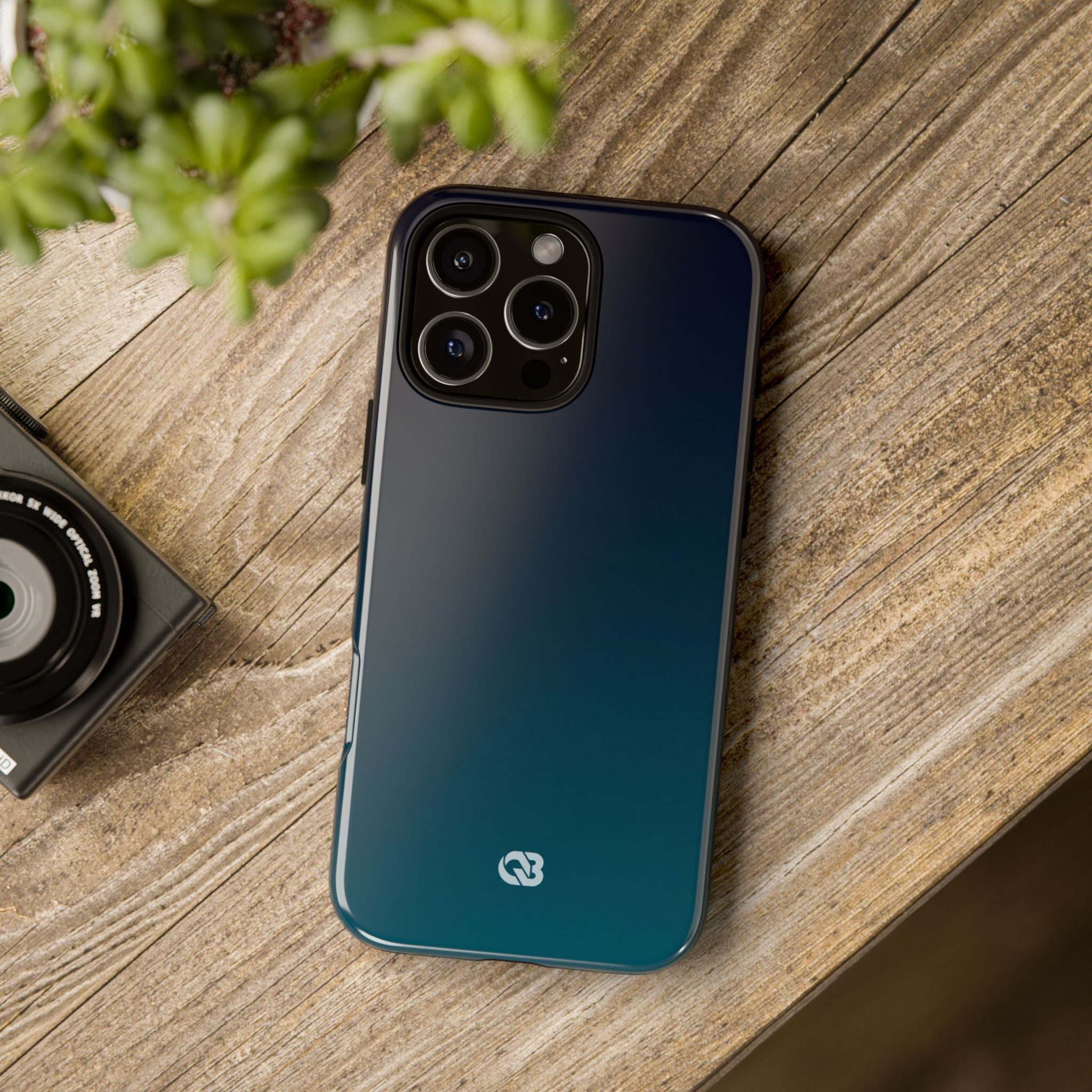 Teal Tough Phone Case for iPhone - Abyss Teal Haze