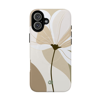 Beige Tough 2.0 Magsafe Phone Case for iPhone - Sage Linen Magnolia