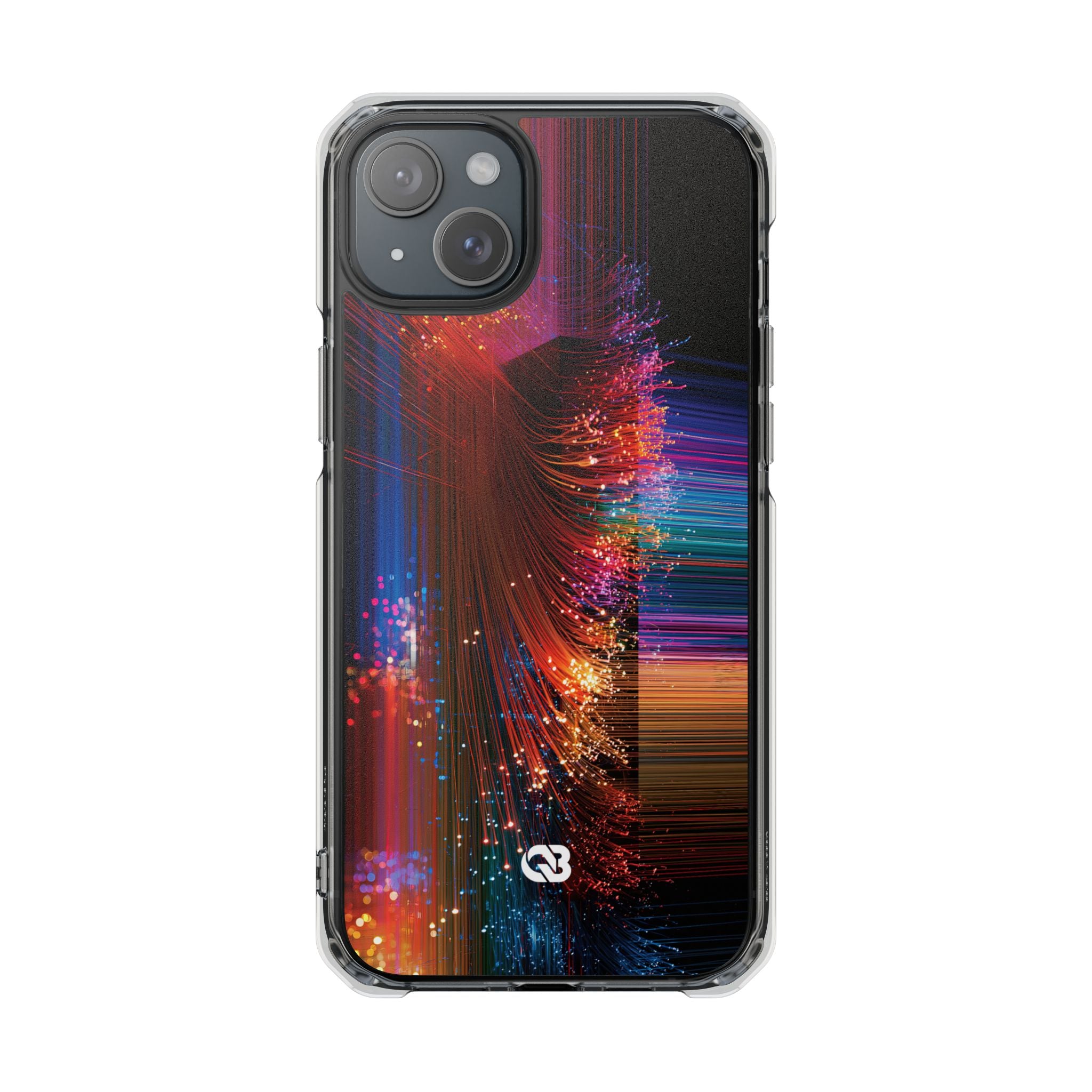Black Impact MagSafe Phone Case for iPhone - Cyber Optic Streak