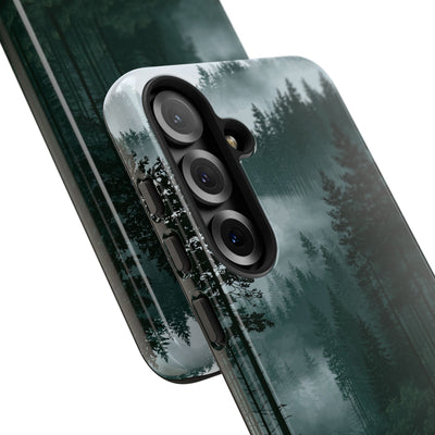 Green Tough Phone Case for Samsung - Misty Evergreen Mirror