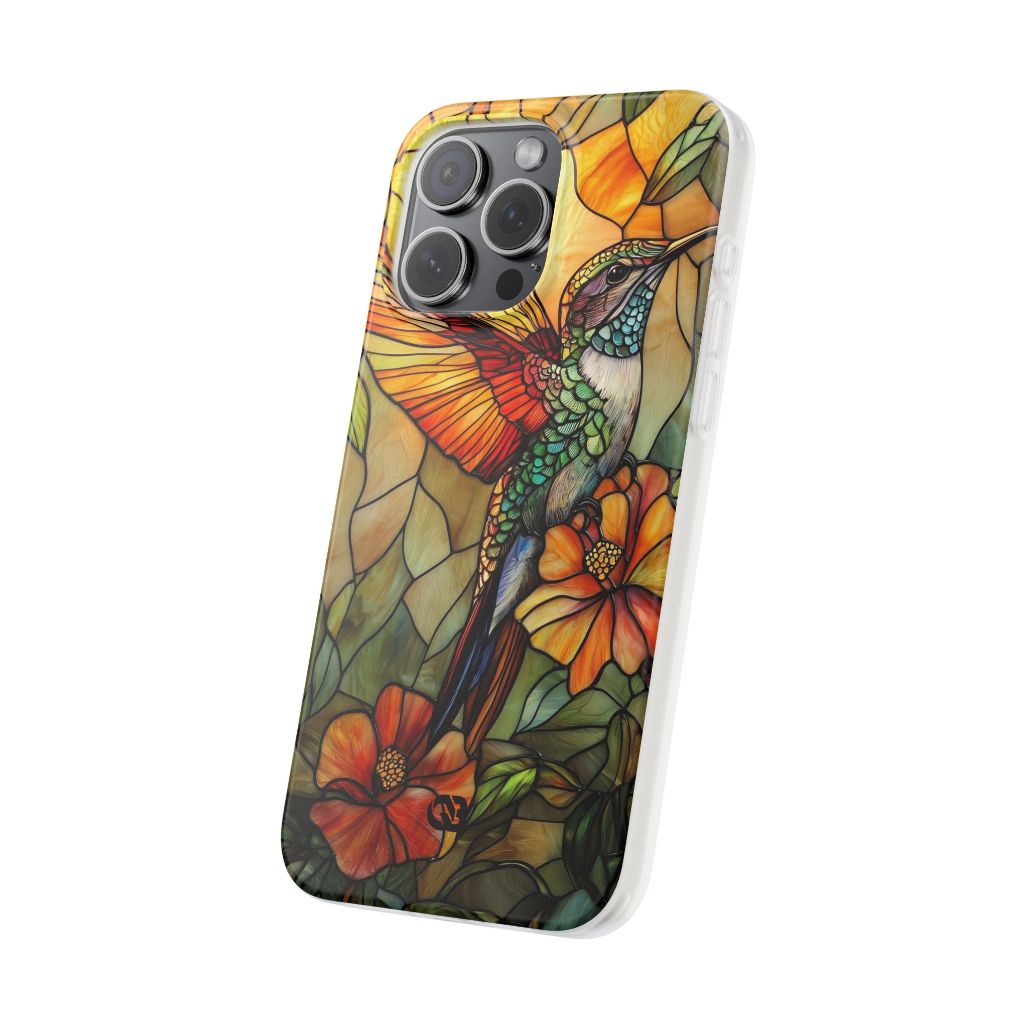 Amber Glass Hummingbird · Soft Phone Case for iPhone