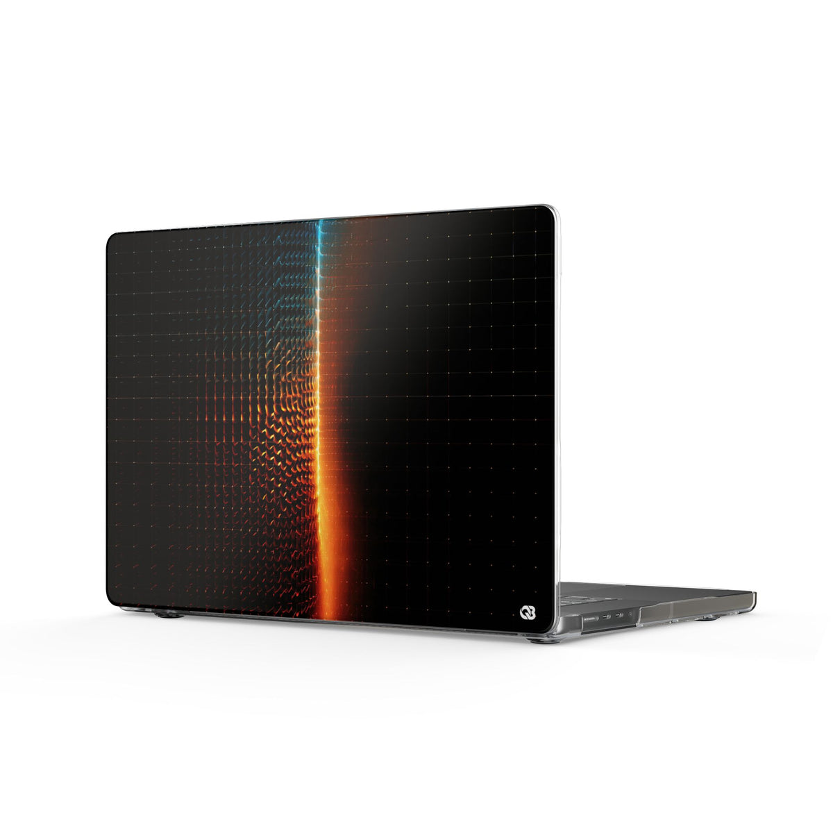 Luminous Refraction Grid · Clear Hard Case for MacBook · Black