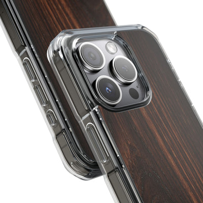 Brown Impact MagSafe Phone Case for iPhone - Burnished Mahogany Grain