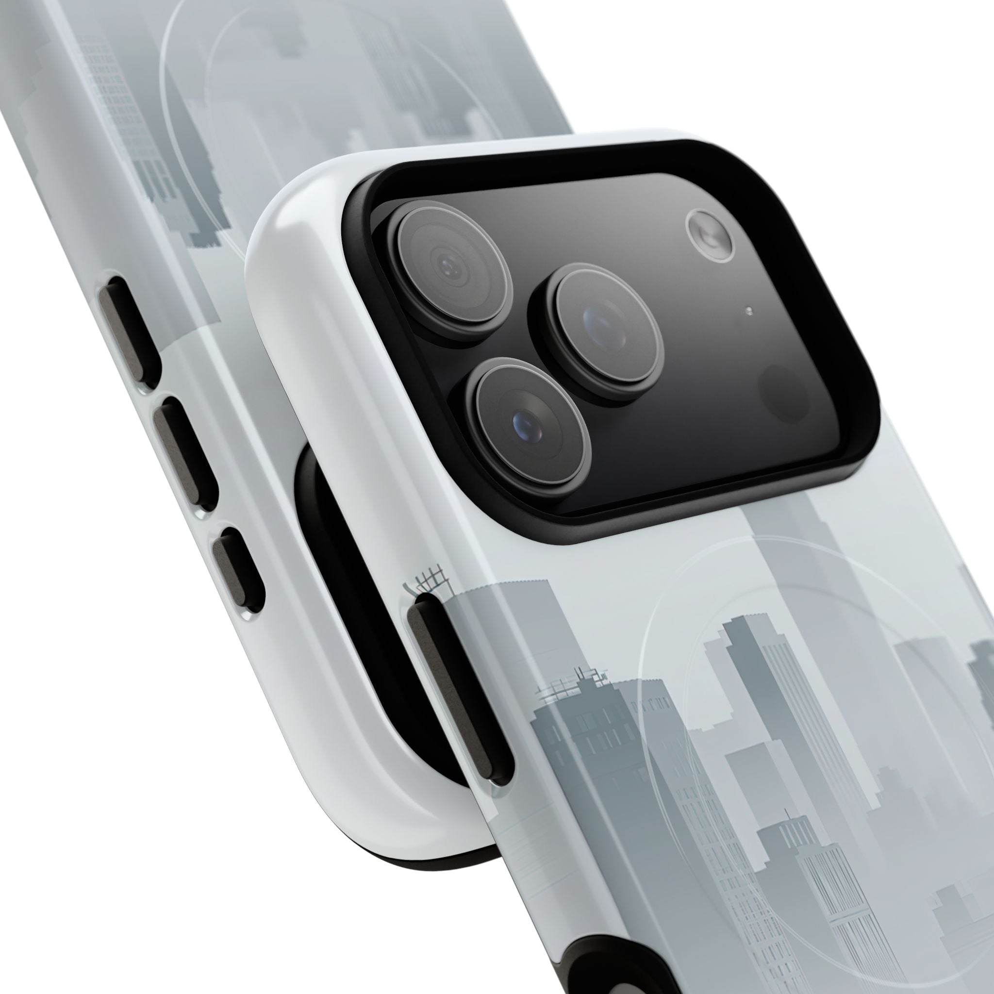 Grey Tough 2.0 Magsafe Phone Case for iPhone - Steel Mist Skyline