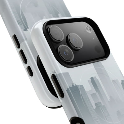 Grey Tough 2.0 Magsafe Phone Case for iPhone - Steel Mist Skyline