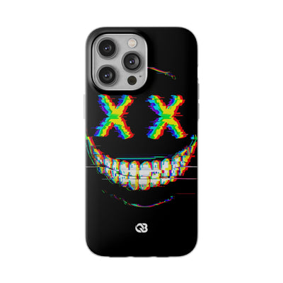 Glitch Grin Distortion · Soft Handyhülle für iPhone