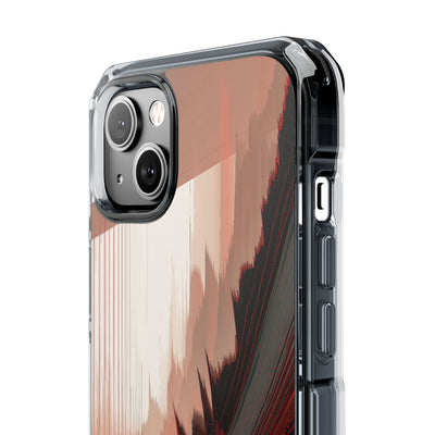 Red Impact MagSafe Phone Case for iPhone - Crimson Pulse Horizon