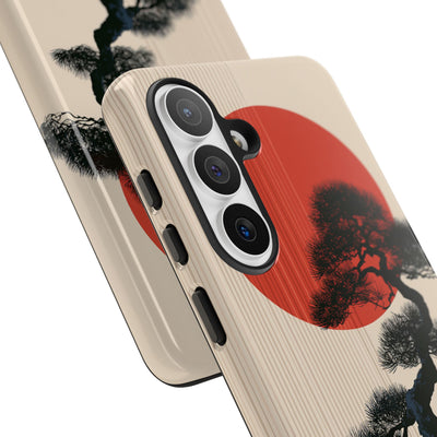 Beige Tough Phone Case for Samsung - Kyoto Crimson Pine