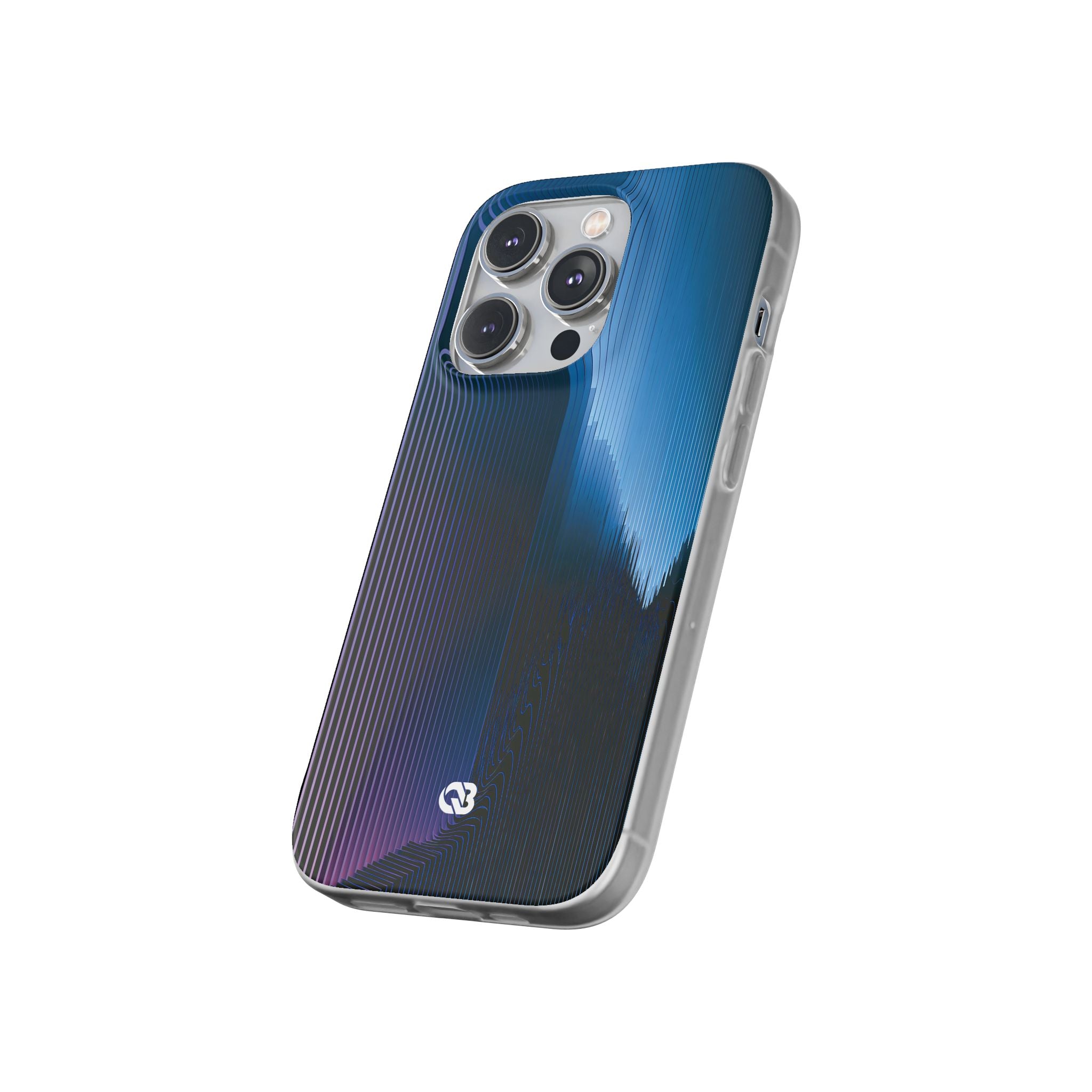 Blue Lite Phone Case for iPhone - Indigo Distortion Wave