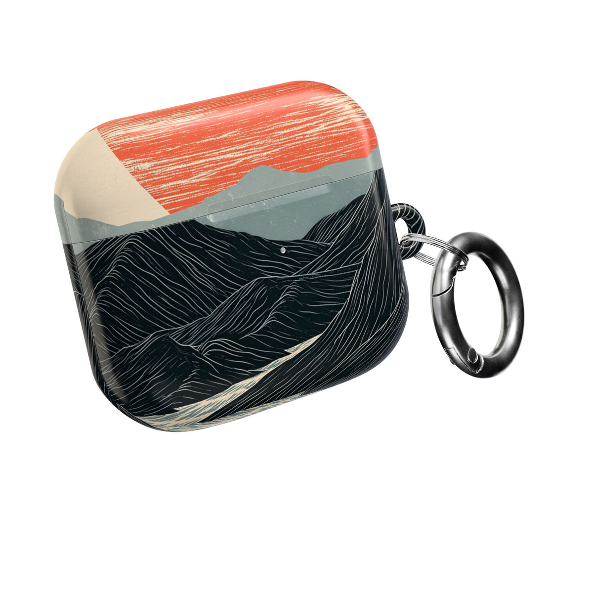 Crimson Ridge Horizon · Hard Case for AirPods & AirPods Pro · Black