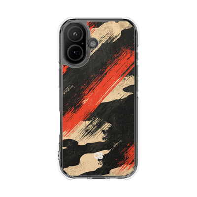 Urban Slash Camo · Clear Impact Magnetic Phone Case for iPhone · Black