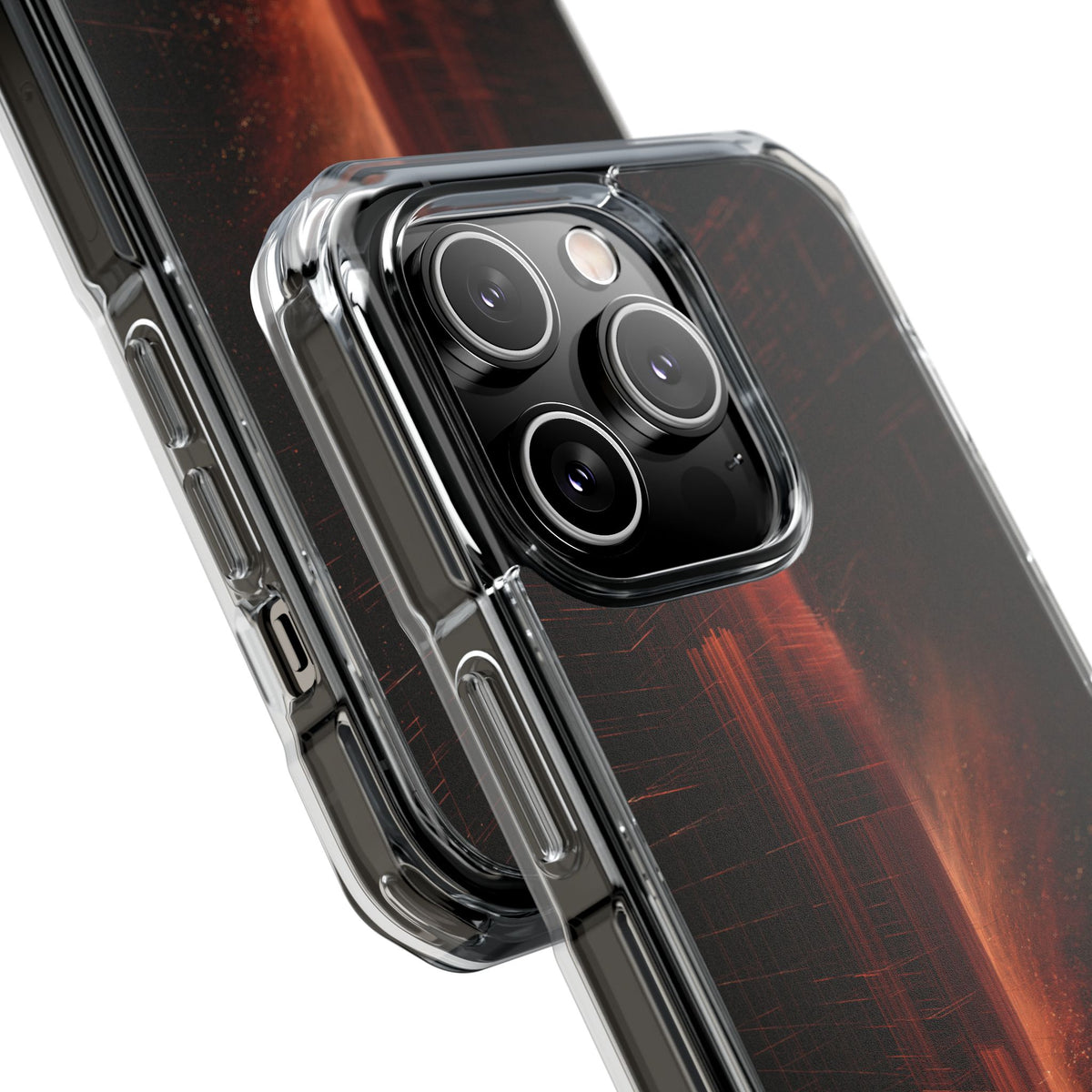 Luminous Monolith · Clear Impact Magnetic Phone Case for iPhone · Black