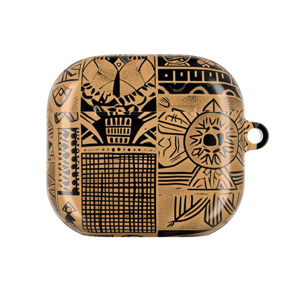 Celestial Faces Brown - AirPods Cover