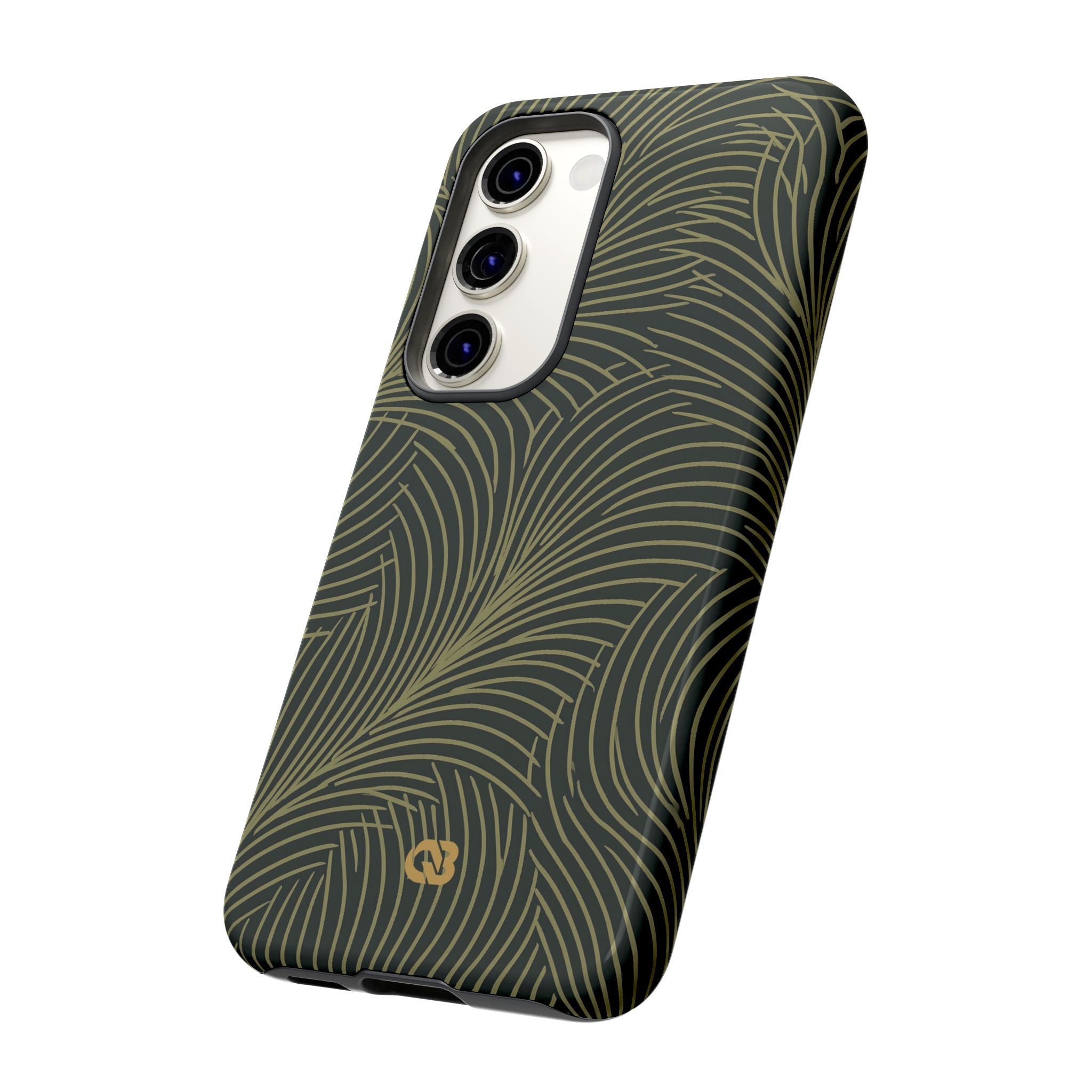 Green Tough Phone Case for Samsung - Dark Olive Plume