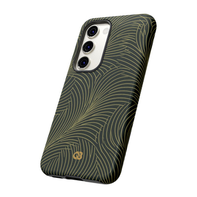 Green Tough Phone Case for Samsung - Dark Olive Plume