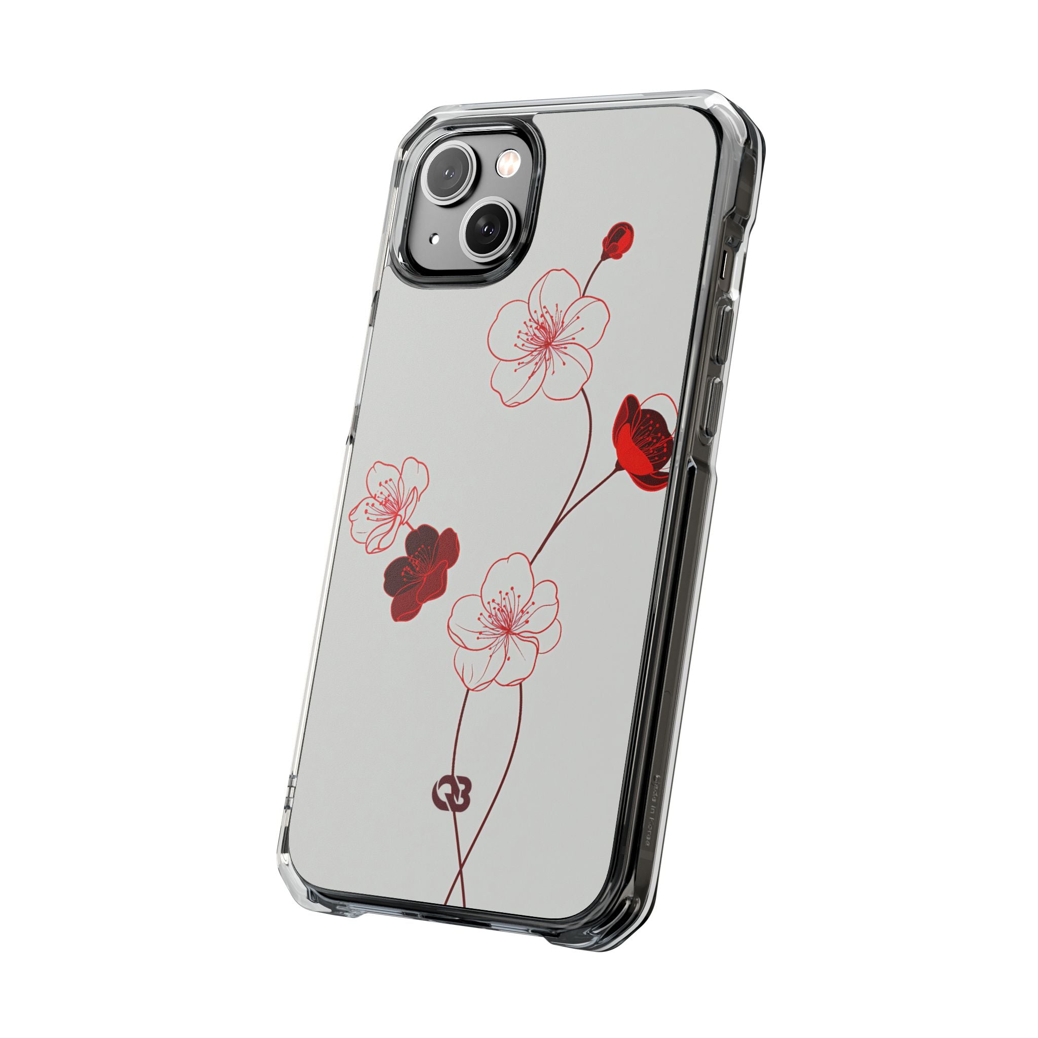 Red Impact MagSafe Phone Case for iPhone - Kyoto Ember Bloom