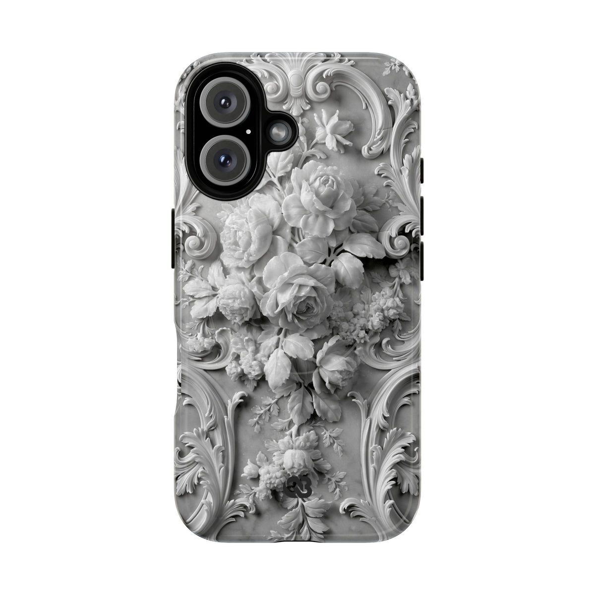 Rococo Marble Rose · Tough 2.0 Magnetic Phone Case for iPhone · White