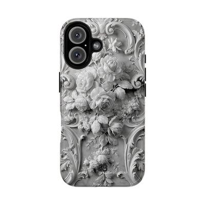 Rococo Marble Rose · Tough 2.0 Magnetic Phone Case for iPhone · White