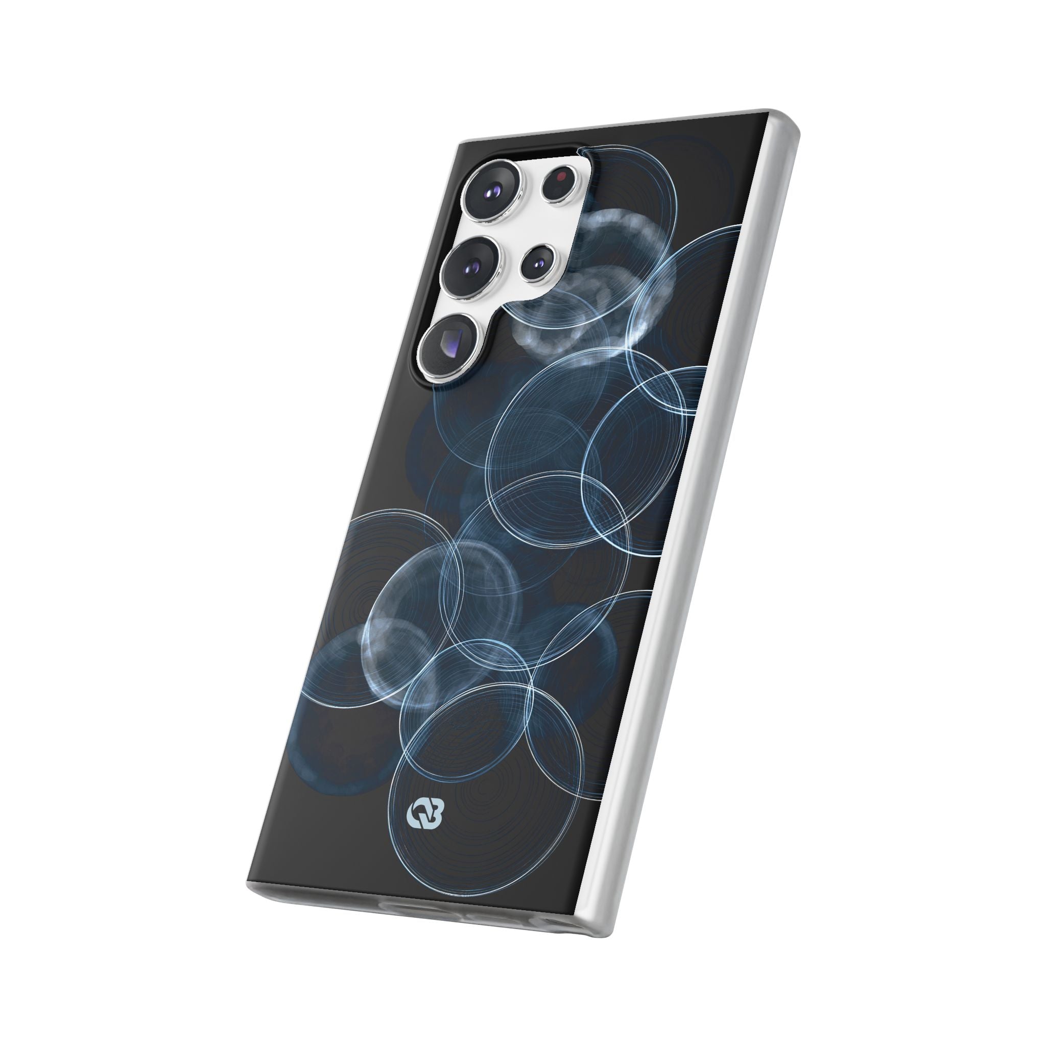 Blue Lite Phone Case for Samsung - Cyan Pulse Ripple