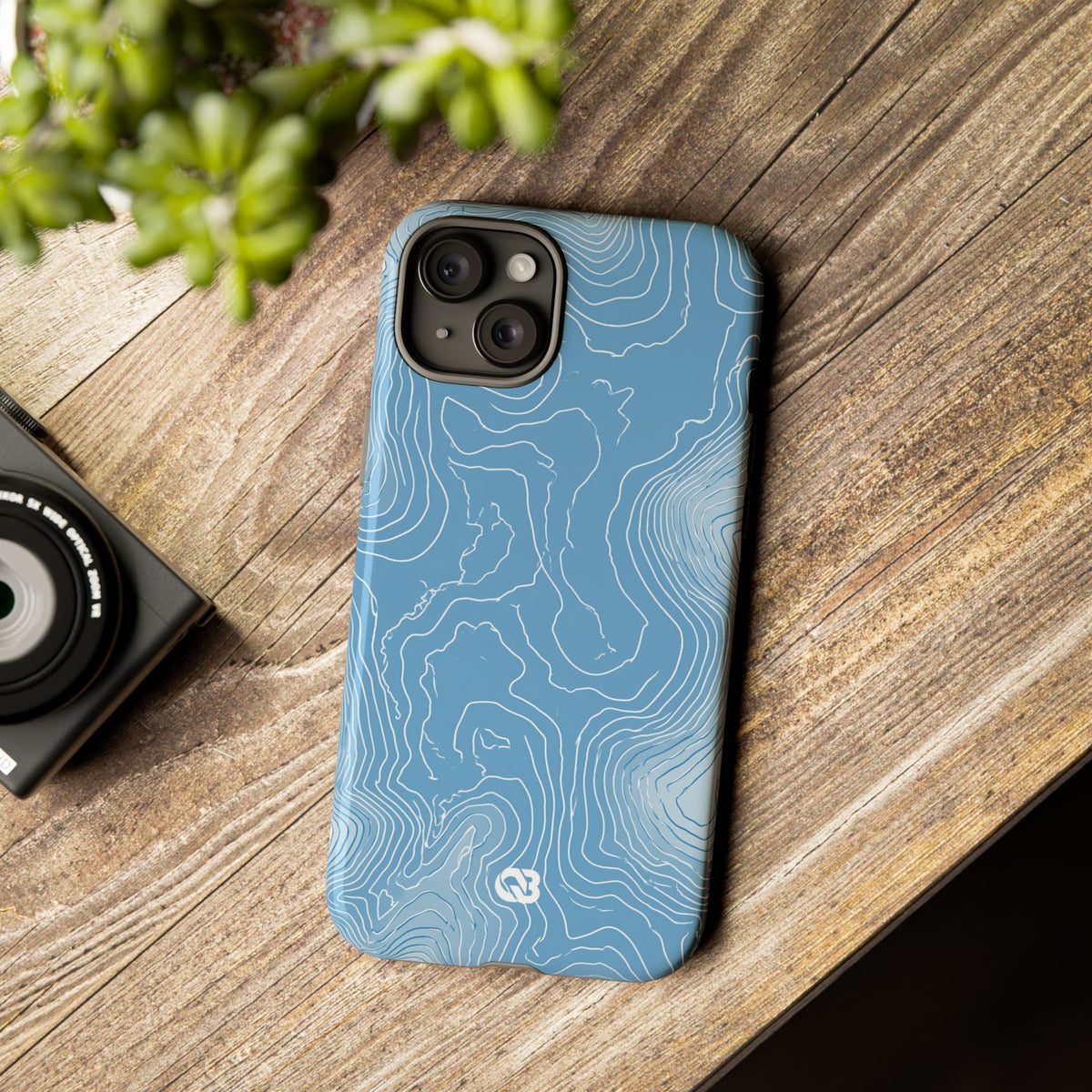 Glacial Basin Topo · Tough Phone Case for iPhone · Blue