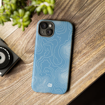 Glacial Basin Topo · Tough Phone Case for iPhone · Blue