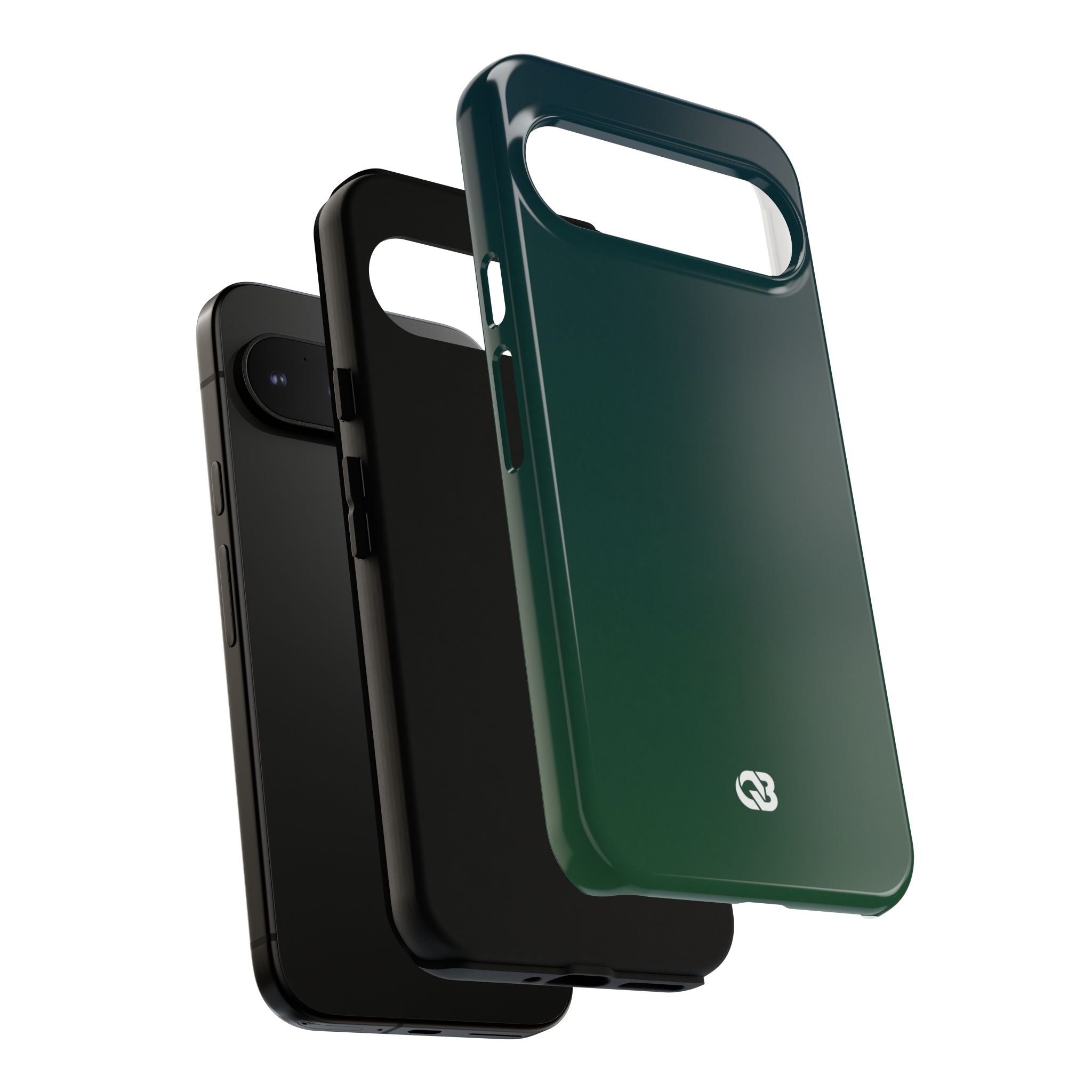 Green Tough Phone Case for Google Pixel - Midnight Pine Horizon