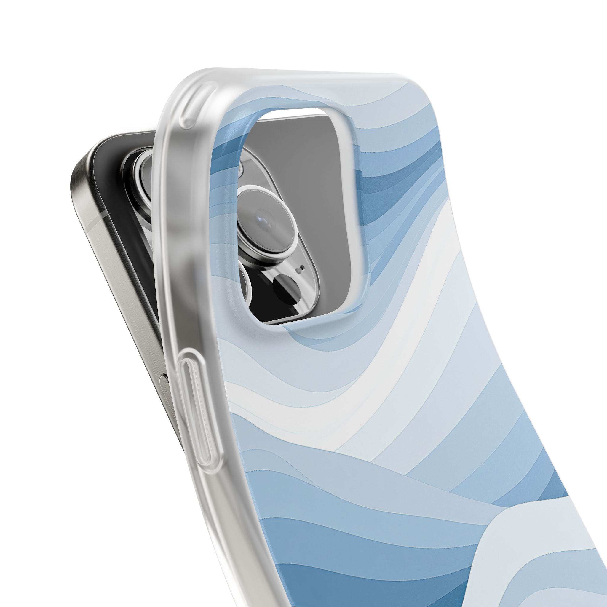 Blue Lite Phone Case for iPhone - Glacial Indigo Flow