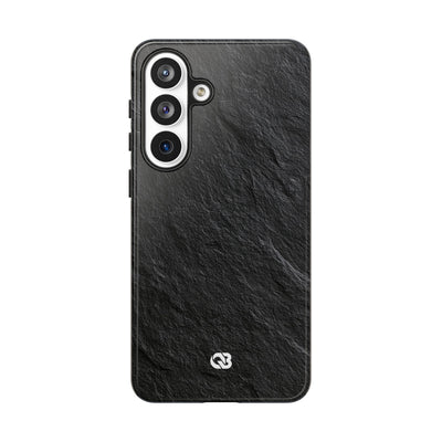 Black Tough Phone Case for Samsung - Raw Obsidian Slate