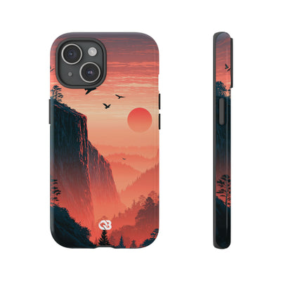 Orange Tough Phone Case for iPhone - Crimson Ridge Flight