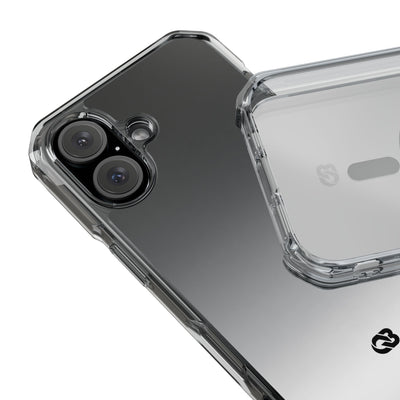 Noir Ombre Fade · Clear Impact Magnetic Phone Case for iPhone ·  Black