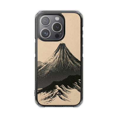 Beige Impact MagSafe Phone Case for iPhone - Obsidian Ink Summit