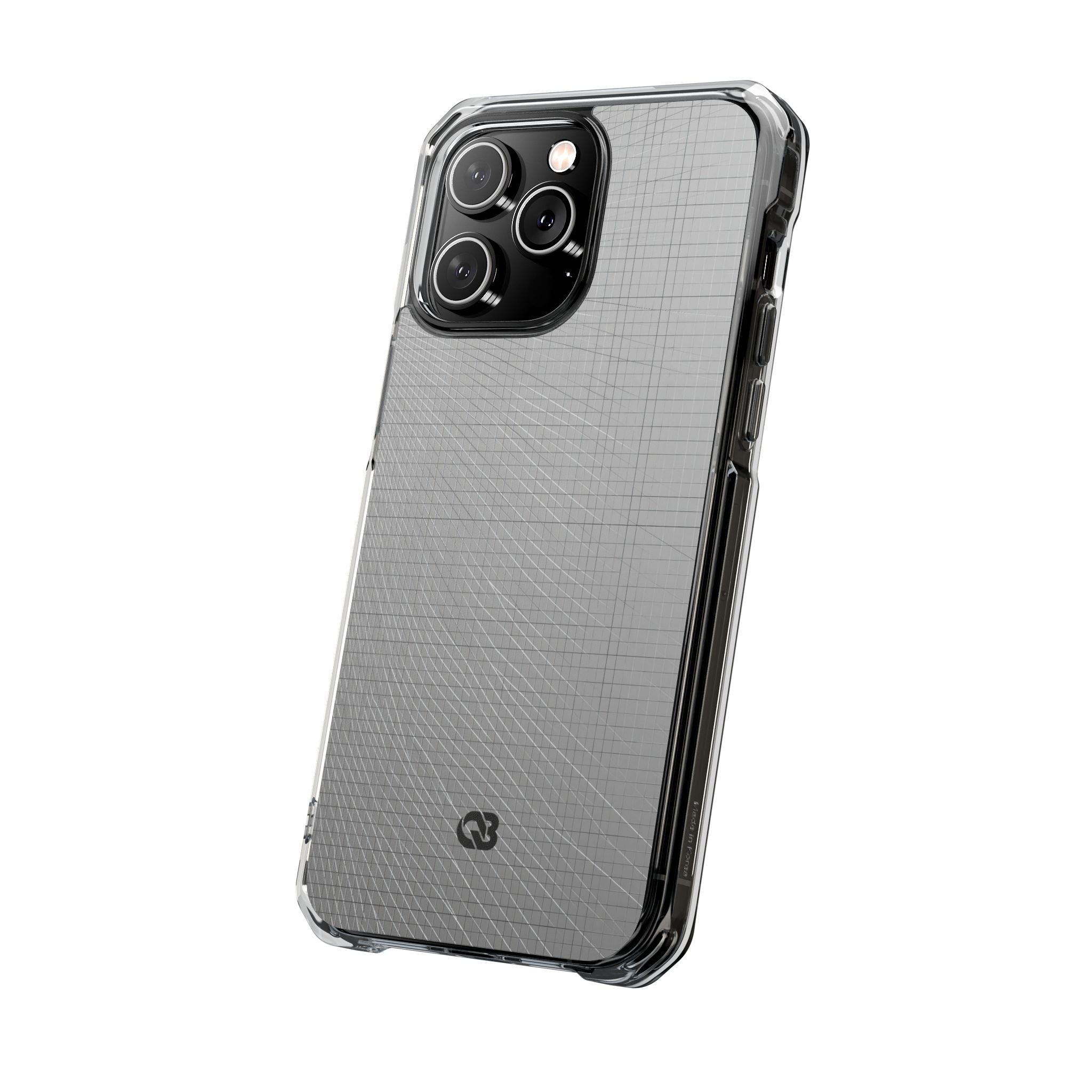 Grey Impact MagSafe Phone Case for iPhone - Chrome Mesh Warp