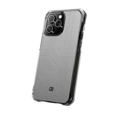 Grey Impact MagSafe Phone Case for iPhone - Chrome Mesh Warp