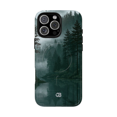 Green Tough 2.0 Magsafe Phone Case for iPhone - Misty Evergreen Mirror