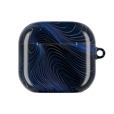 Midnight Topography · Hard Case for AirPods & AirPods Pro · Blue