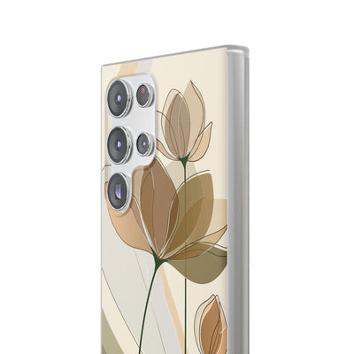 Beige Lite Phone Case for Samsung - Muted Ochre Petals