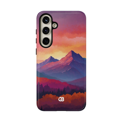 Crimson Mountain Dusk · Tough Phone Case for Samsung