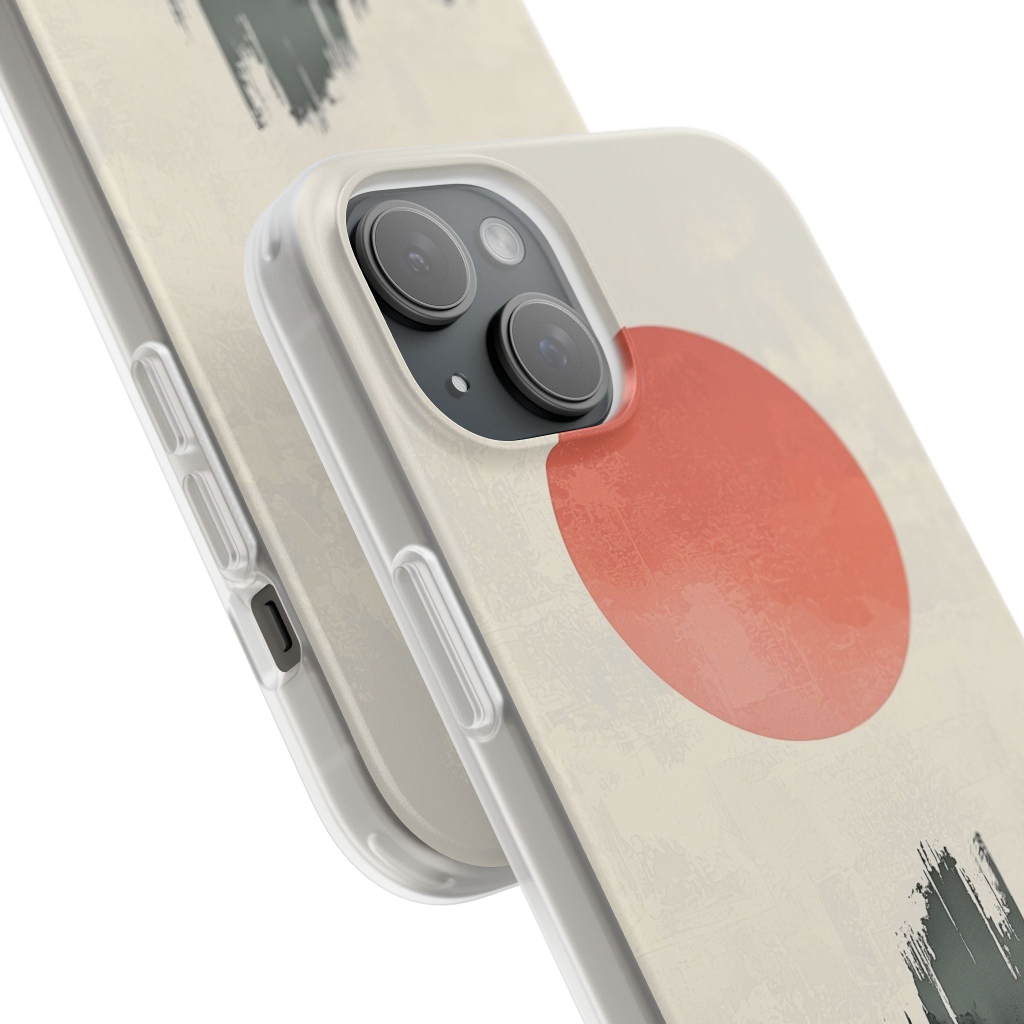 Crimson Sun Strokes · Soft Phone Case for iPhone