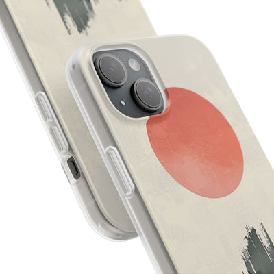 Crimson Sun Strokes · Soft Phone Case for iPhone