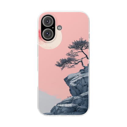 Crimson Moon Tree iPhone 16 Case - Soft