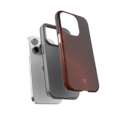Red Tough Phone Case for iPhone - Terracotta Nerve Map