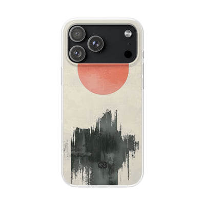 Crimson Sun Strokes · Soft Phone Case for iPhone
