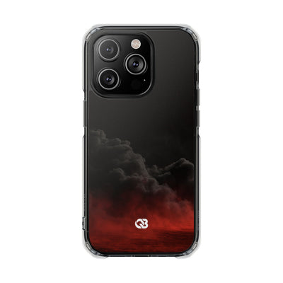 Crimson Fog Void · Clear Impact Magnetic Phone Case for iPhone ·  Black