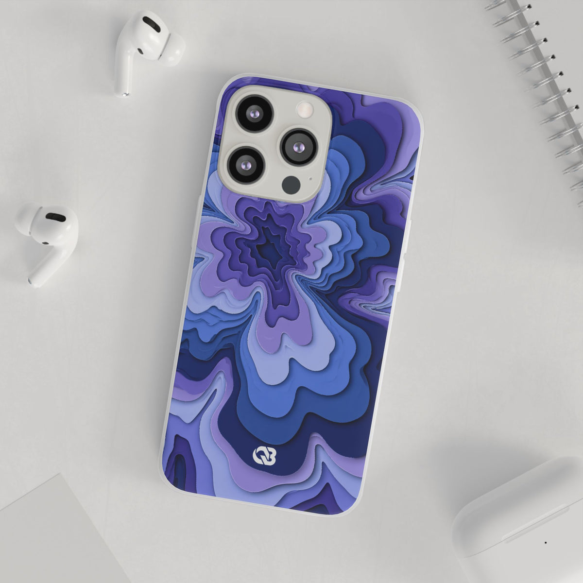 Periwinkle Strata Bloom · Lite Phone Case for iPhone ·  Purple