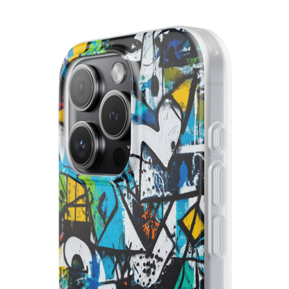 Weißes Ripple Drift iPhone 15 Pro Case - Soft