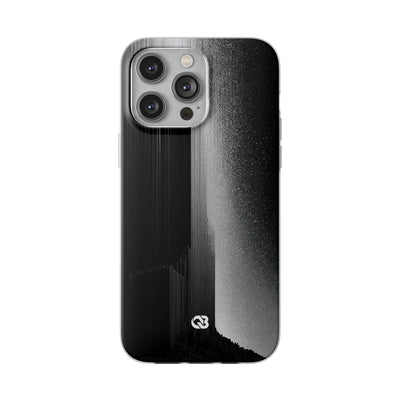 Black Lite Phone Case for iPhone - Brutalist Pixel Monolith