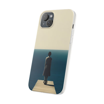 Solitary Blue Horizon · Soft Coque de téléphone pour iPhone