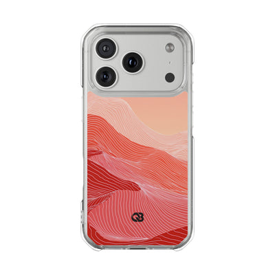 Red Impact MagSafe Phone Case for iPhone - Crimson Ridge Contour