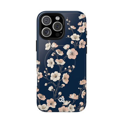 Midnight Plum Blossom · Tough 2.0 Magnetic Phone Case for iPhone · Blue